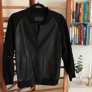 ALLSAINTS Leather Bomber Jacket